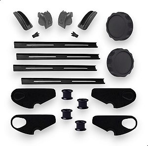 Kit Acabamento Banco + Deslize + Manopla Fusca Itamar Preto