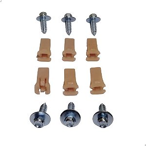 Kit Bucha Parafusos Fixação Farol Paralama 9x9mm Ford Gm 6pc