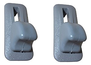 Kit Botao Puxador Acionador Banco Chevete Monza Opala Cinza