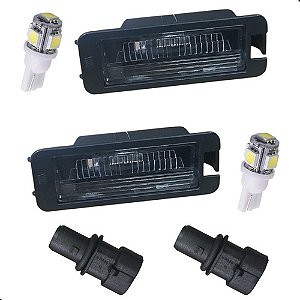 Par Lanterna Placa Vw Gol Fox Golf Saveiro Soquete + Led