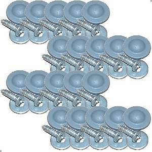 2 Kit Parafuso Forro Porta Fusca Brasilia Kombi Cinza Claro