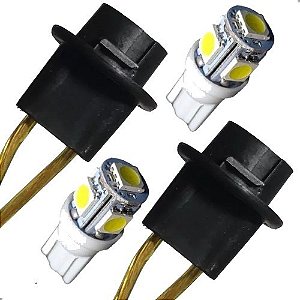 Par Soquete Lanterna Placa Chevrolet Blazer S10 96/17 Led