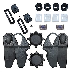 Kit Acabamento Banco Recaro Gol Gti Gts Gt Kadett Gsi Preto