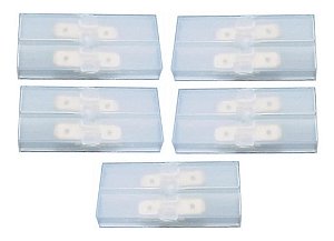 Conector Terminal Eletrico 6,3mm 2x2 Duplo 2 Saidas (5pc)