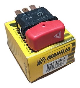 Botao Interruptor Alerta Caminhao Mercedes Após 88 24v Maril
