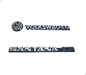 Kit Emblema Traseiro Escrita Santana Cg 85 86 87 88 89 90