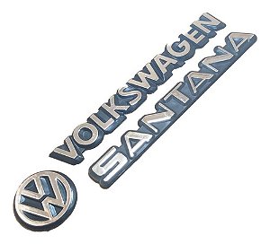 Kit Emblema Traseiro Escrita Santana 85 86 87 88 89 90