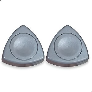 Manopla Banco Gol Bola Parati Saveiro 97 Até 08 Cinza (par)