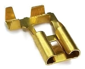 Terminal Eletrico Bandeira Fêmea 6,3 Mm Em Latão 40pcs