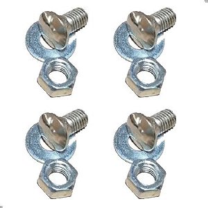 Kit Parafuso Cromado Parachoque Fusca 80/87 4pcs + Porca