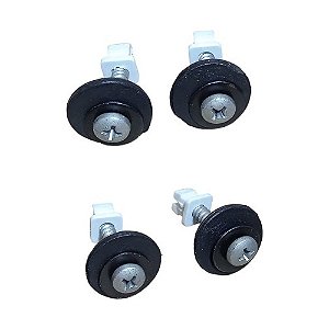 Kit Fixação Placa 4 Buchas Parafusos 7 X 7 Mm Capa 4pcs