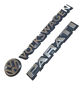 Kit Emblema Traseiro Escrita Logo Parati 85 86 87 88 89 90