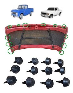 Kit Batente Capo Lateral D20 D10 C10 A10 A20 Chevrolet 12pcs