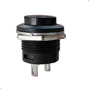 Botão Pulso Preto Tipo Start Bujão Buzina Injetor Esguicho