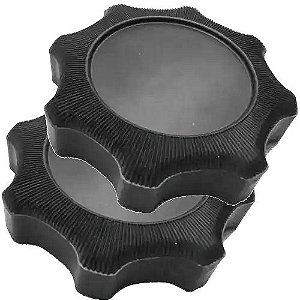 Manopla Regulagem Banco Fusca Gol Santana Parati Cinza (par)