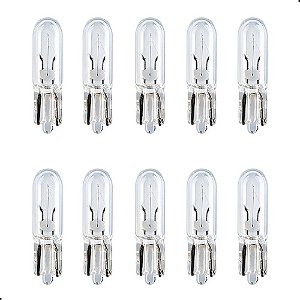 Lampada Painel Cinzeiro Botao 12v 1,2w Pinguinho T5 10pcs