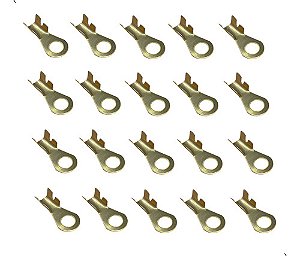 Kit Terminal Eletrico Furo 7mm Olhal 1/4 20 Unidades