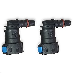 Par Conector Flange Bomba Gasolina Gol G5 G6 G7 Fox Spacefox