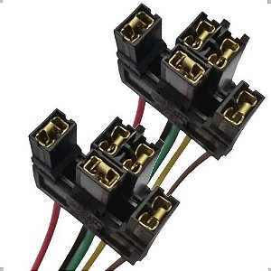 Chicote Plug Do Botão Vidro Eletrico Santana Gol Quadrado