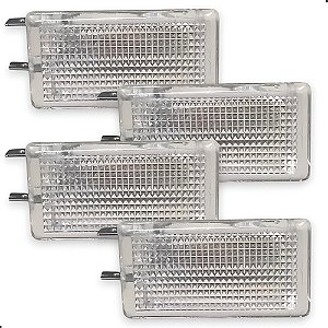 4 Lanterna Porta Luvas Gol Voyage Saveiro G5 G6 G7 Cristal