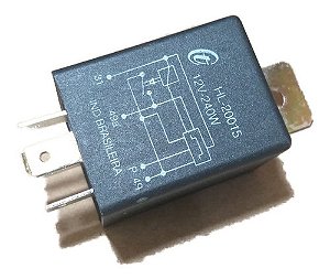 Rele Pisca 4 Terminais 12v 240w Fiat Ford Gm Outros Hl 20015