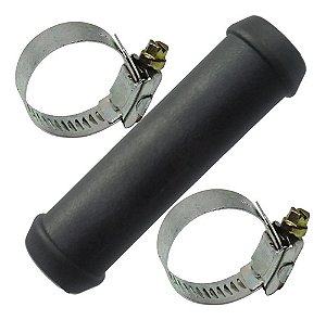 Tubo Cano Emenda Ar Quente Radiador Com Abraçadeira 19x19mm