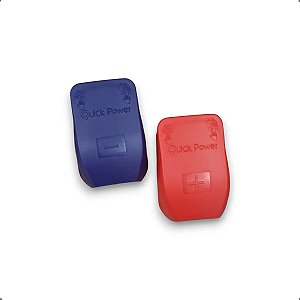 Terminal De Bateria Com Engate Rápido (par) Chave Geral Ford Vermelho E Azul
