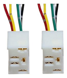 Chicote Plug Do Botão Vidro Eletrico Universal 5 Pinos 2pc