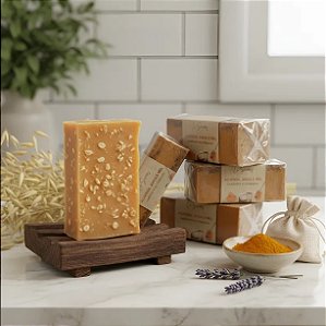 AÇAFRÃO, AVEIA E MEL - SABONETE HIDRATANTE