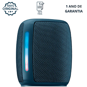 Caixa de Som Bluetooth AIWA 15W RMS AWS-SP-03-B IPX4 Grave Potente TWS LED Bateria 12h USB-C – Azul