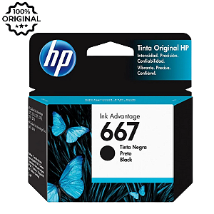 Cartucho de Tinta HP 667 Preto Original (3YM79AB) – Qualidade e Desempenho Garantidos 🖨️