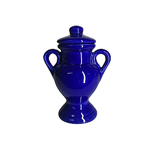 QUARTINHA DE LOUÇA 12CM AZUL ESCURO COM ASAS