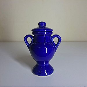 QUARTINHA DE LOUÇA 12CM AZUL ESCURO COM ASAS
