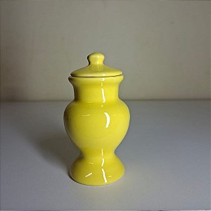 QUARTINHA DE LOUÇA 12CM AMARELA SEM ASAS