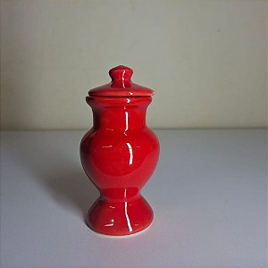 QUARTINHA DE LOUÇA 12CM VERMELHA SEM ASAS