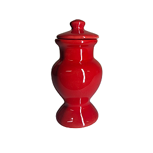 QUARTINHA DE LOUÇA 12CM VERMELHA SEM ASAS