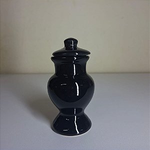 QUARTINHA DE LOUÇA 12CM PRETA SEM ASAS