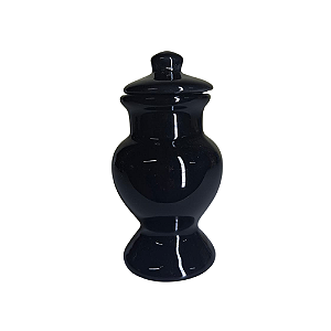 QUARTINHA DE LOUÇA 12CM PRETA SEM ASAS