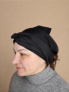 PANO DE CABEÇA RETO MICROFIBRA PRETO
