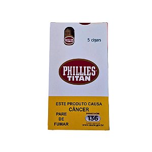 CHARUTO PHILLIES TITAN CAIXA COM 5UN TRADICIONAL