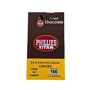 CHARUTO PHILLIES TITAN CHOCOLATE CAIXA COM 5UN