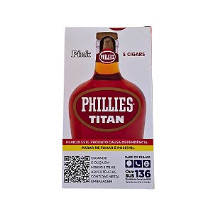 CHARUTO PHILLIES TITAN PINK CAIXA COM 5UN