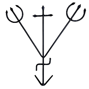 TRIDENTE GARFO POMBAGIRA MARIA PADILHA DAS ALMAS COM BASE 35CM