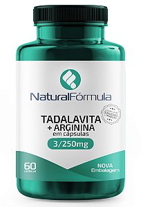 Tadavita 3mg + Arginina 250mg Vasodilatador Suplemento em Cápsulas