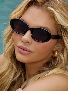 Óculos de Sol Feminino DNY Bossa 3.0 Oval Acetato - Marrom