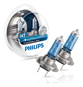Par Lâmpada H7 Philips Crystal Vision Ultra