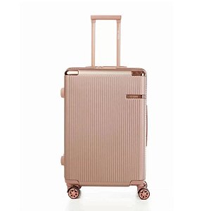 Mala de Viagem Média 23Kg Cosmopolita em Abs Rígida Rose
