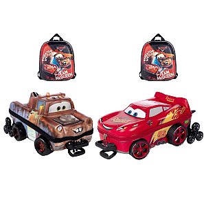 Kit 2 Mochilas Escolares Relâmpago Mcqueen e o Guincho Mate