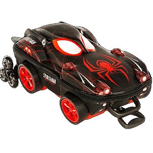 Mochila Escolar Homem Aranha Miles com 03 Rodinhas Maxtoy