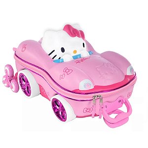 Mochila Escolar de Rodinhas Hello Kitty Carro  Maxtoy